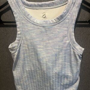 Lou & Grey Women's Light Blue Striped Tank Top